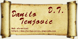Danilo Tenjović vizit kartica